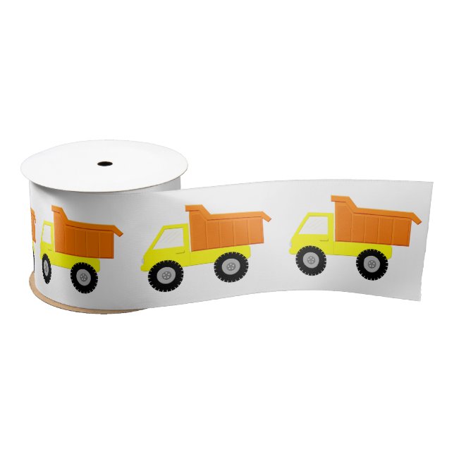 Ruban En Satin Camion de construction Jaune Toy (Bobine)