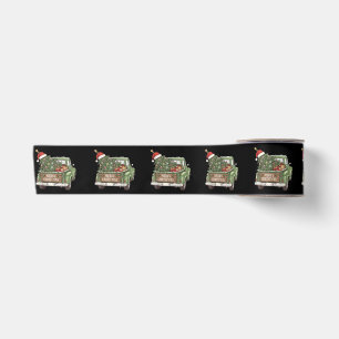 Ruban En Satin Camion de Noël Vintage Joyeux Noël Hommes Femmes