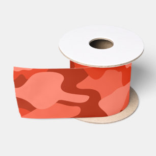 Ruban En Satin Camo Monocolor Soda Orange