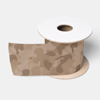 Ruban En Satin Camouflage Brown