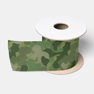 Ruban En Satin Camouflage de vert forêt