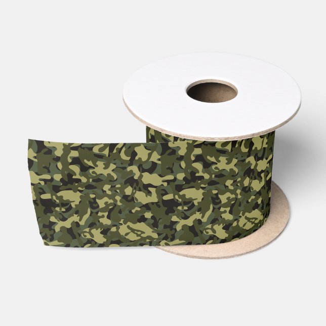 Ruban En Satin Camouflage Euro Spring (Bobine)