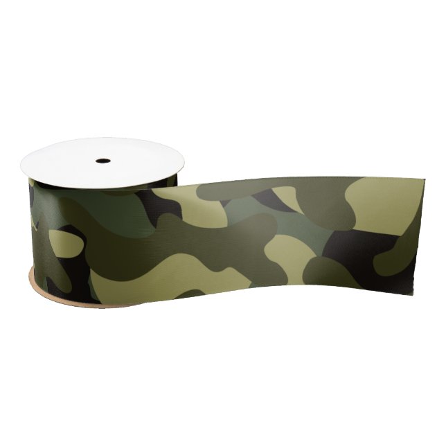Ruban En Satin Camouflage Euro Spring (Bobine)