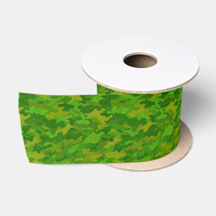Ruban En Satin Camouflage Forêt de Pins