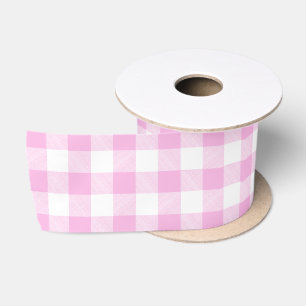 Ruban En Satin Campagne Cottage Rose à Carreaux