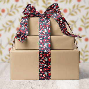 Ruban En Satin Canada Moose Christmas Winter