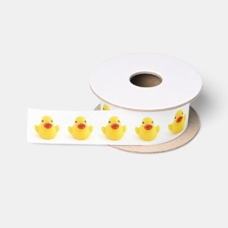 Ruban En Satin Canards en caoutchouc jaunes