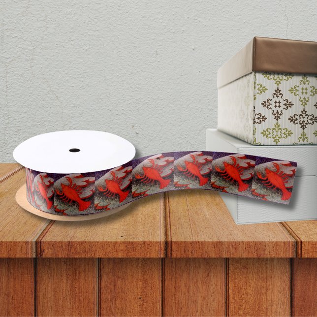 Ruban En Satin Cancer le crabe signe zodiaque fête d'anniversaire (Cancer the Crab Zodiac Sign Birthday Party Satin Ribbon)