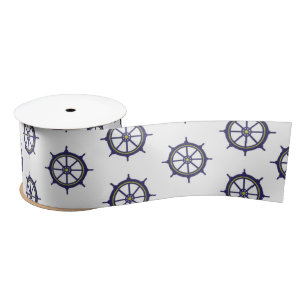 Ruban En Satin Capitaine de bateau nautique Ancre de marins