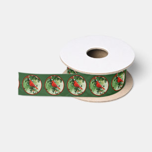 Ruban En Satin Cardinal rouge homme et Holly Green