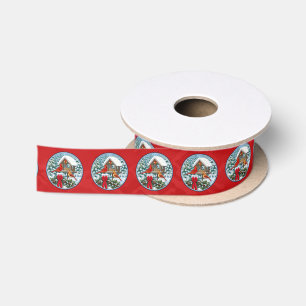 Ruban En Satin Cardinaux de Noël Mangeoire Rouge