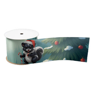 Ruban En Satin Caricature de la peau de Noël mignon