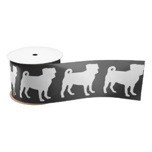 Ruban En Satin Carlin Chien Baby shower Gris Chiot Chien Neutre G