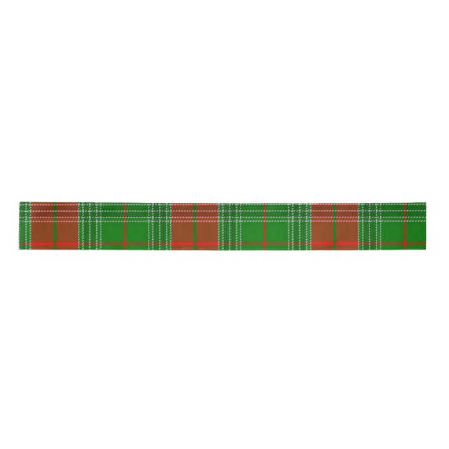 Ruban En Satin Carreaux Rouges et Verts (Devant)