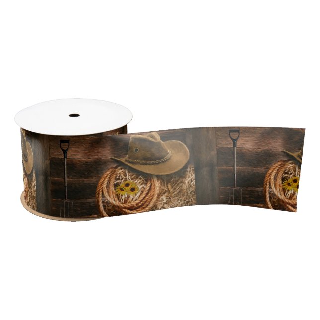 Ruban En Satin Casquette Cowboy (Bobine)