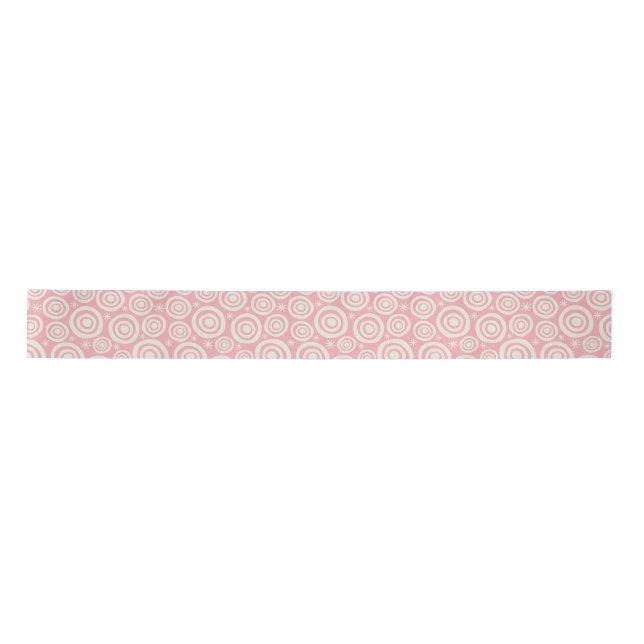 Ruban En Satin Cercles et étoiles cibles remarquables - rose (Devant)