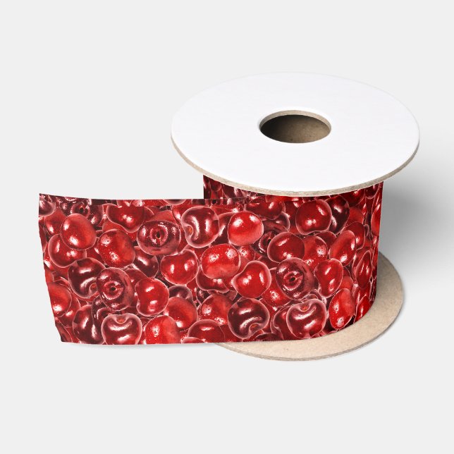 Ruban En Satin Cerises sucrées (Bobine)