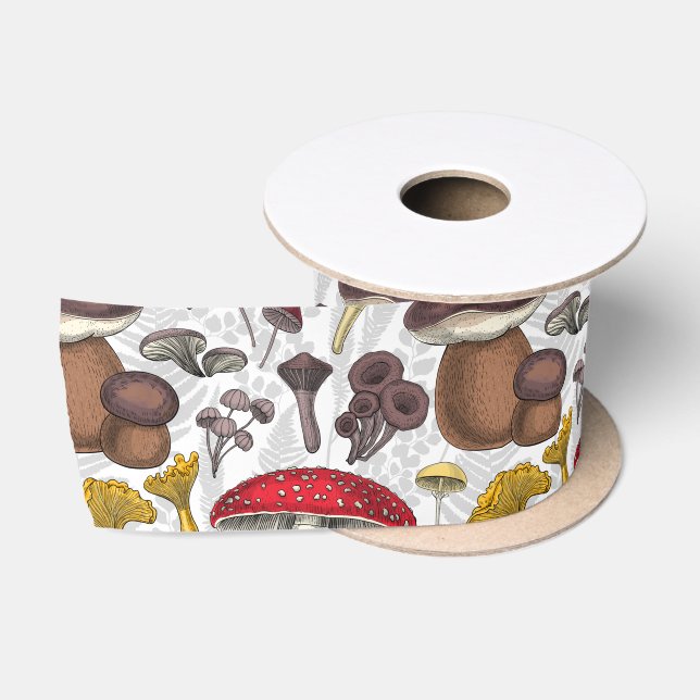 Ruban En Satin Champignons sauvages (Bobine)