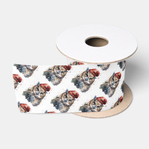 Ruban En Satin Chapeau de Père Noël de hibou de Noël à motif tout