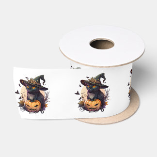 Ruban En Satin Chat de sorcière pour Halloween