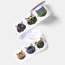 Chat noir à neuf vies en costume Défilé d'Hallowee