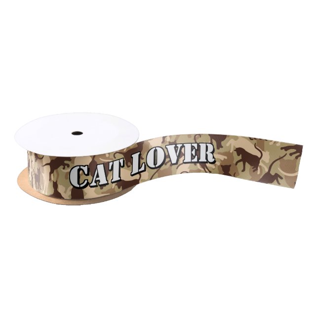Ruban En Satin Chats Camouflage Désert Satin Ribbon (Bobine)