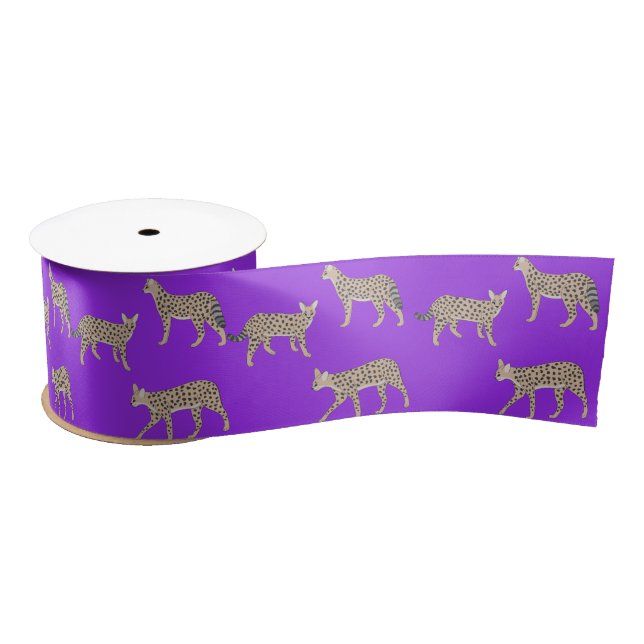 Ruban En Satin Chats Serval (Bobine)