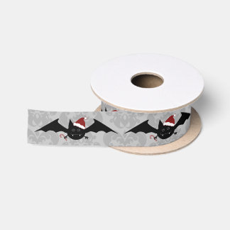 Ruban En Satin Chauve-souris de Noël gothique motif festif