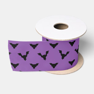 Ruban En Satin chauve-souris motif violet volant