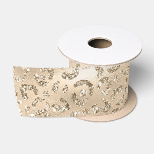 Ruban En Satin Cheetah Leopard Skin Imprimer Motif Animal