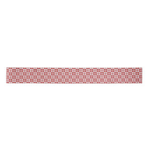 Ruban En Satin Chèque rouge/blanc motif flocon de neige Thunder_