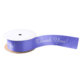 Ruban En Satin CHIC RIBBON_"Merci!" 171 SOLIDE PÉRIWINKLE