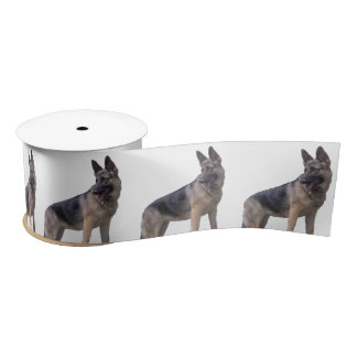 Ruban En Satin Chien berger allemand noir et tan 