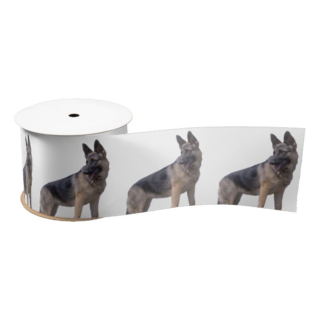 Ruban En Satin Chien berger allemand noir et tan  (Bobine)
