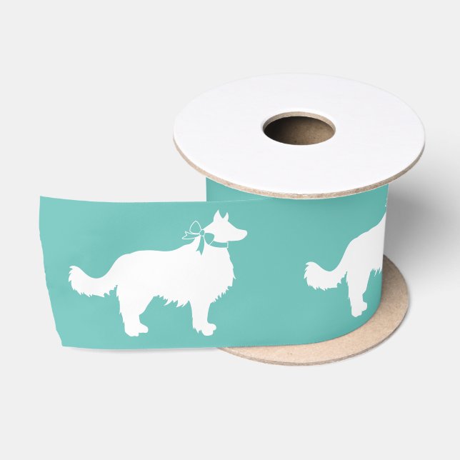 Ruban En Satin Chien Bouvier Collie Chiot (Bobine)