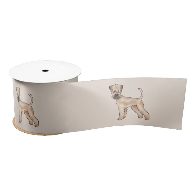 Ruban En Satin Chien caricaturé doux irlandais (Bobine)