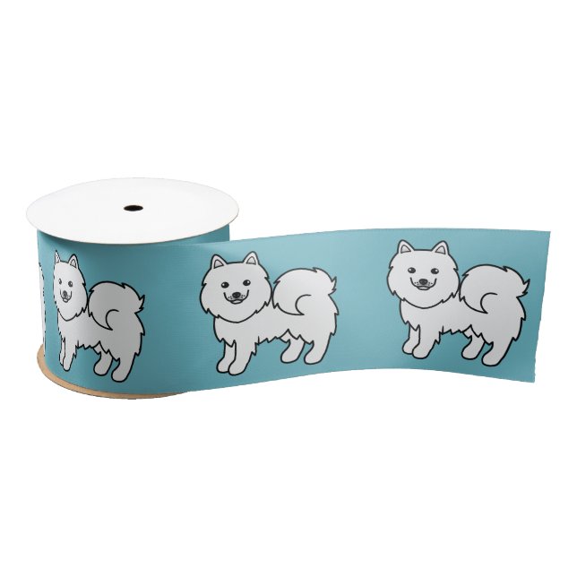 Ruban En Satin Chien de dessin animé Samoyède (Bobine)