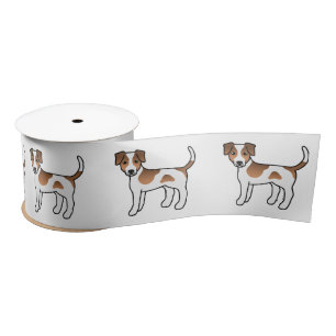 Ruban En Satin Chien de ferme danois-suédois marron et blanc Chie