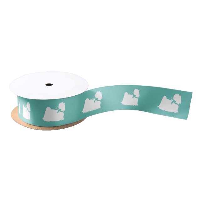 Ruban En Satin Chien Maltais Chiot Poil Long (Bobine)