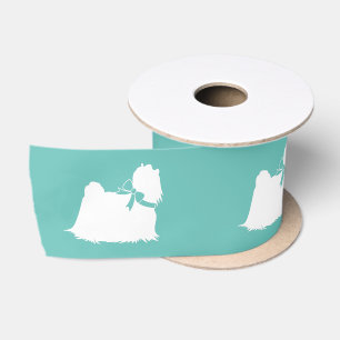 Ruban En Satin Chien Maltais Chiot Poil Long