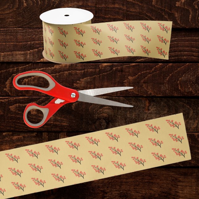 Ruban En Satin Chinese Lunar New Year Plum Blossom 5 Blessings  (Créateur téléchargé)