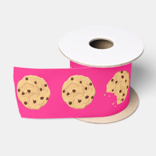 Ruban En Satin Chocolat Chip Cookie Enfants 1er Anniversaire Fêt