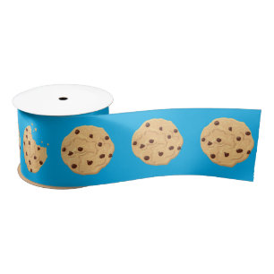 Ruban En Satin Chocolat Chip Cookie Enfants 1er Anniversaire Fêt