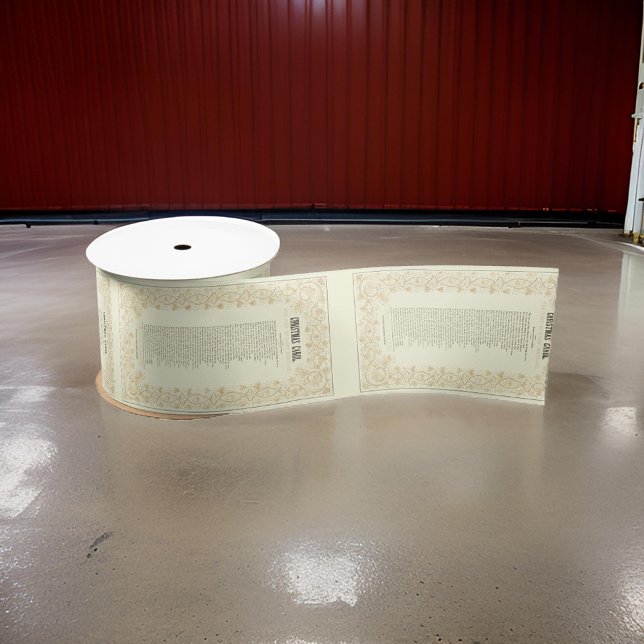 Ruban En Satin "Christmas Carol" Histoire | Ribbon Satin de Noël (Créateur téléchargé)