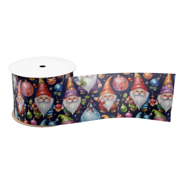 Ruban En Satin Christmas Gnome (Bobine)