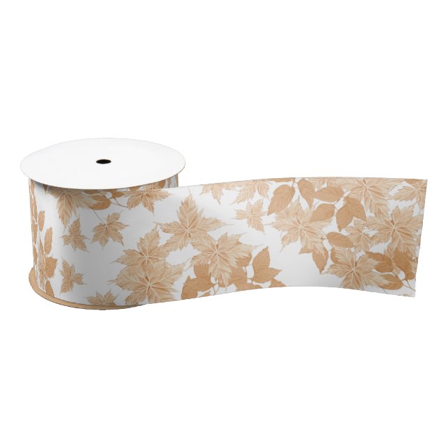 Ruban En Satin Chute des feuilles d'automne Ruban (Bobine)
