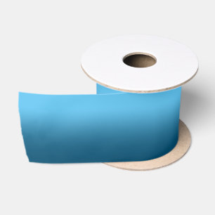 Ruban En Satin Ciel et Océan Bleu Sarcelle Ombré