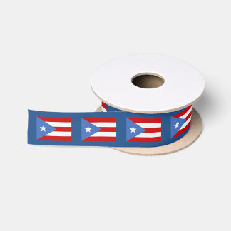 Ruban En Satin Cinta : Drapeau de Porto Rico