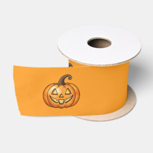 Ruban En Satin Citrouilles Mignonnes Jack O Lantern Orange Hallow