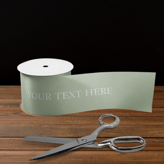 Ruban En Satin Clair Pastel clair Sage Vert Blanc (Light Soft Pastel Light Sage Green White Color Satin Gift Wrap Ribbon)